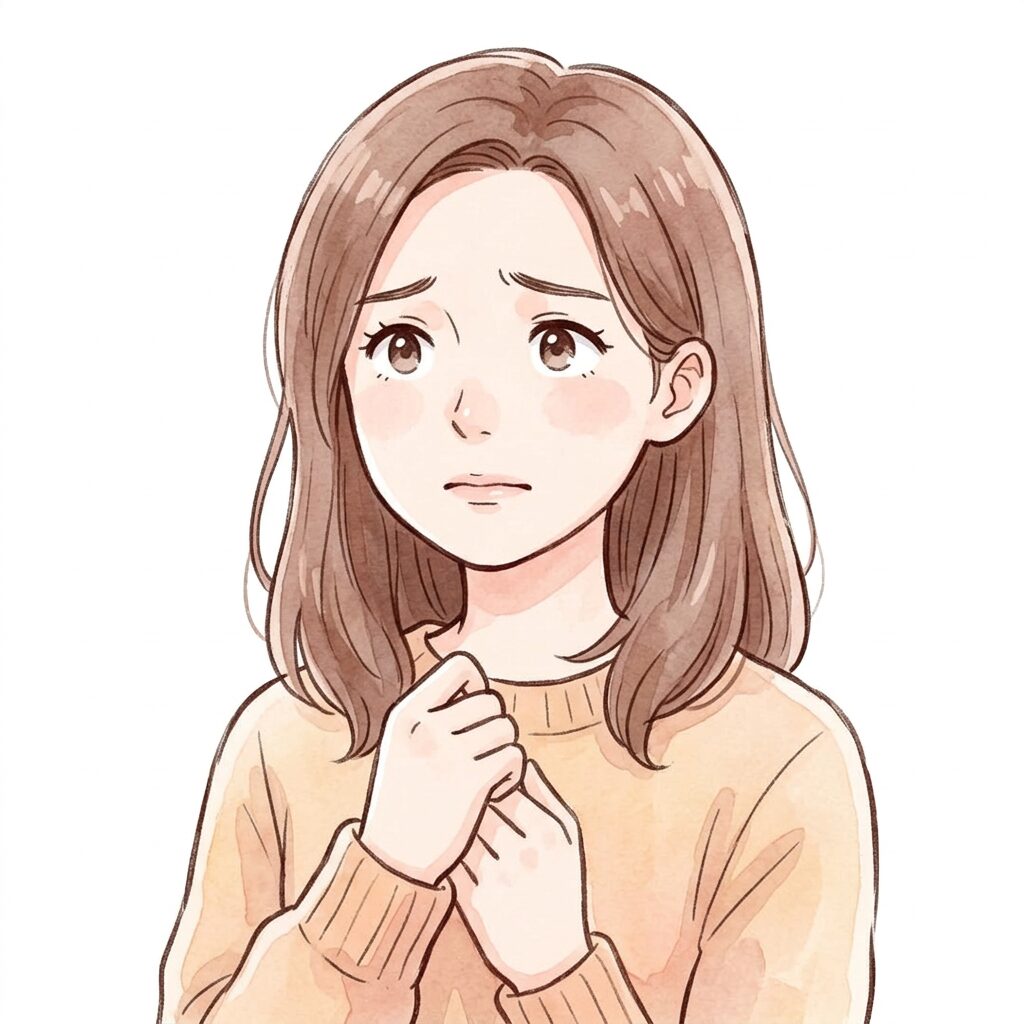 不安を感じる女性